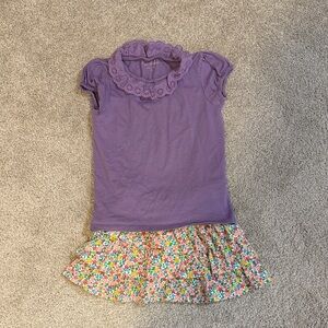 Mini Boden Lavender Eyelet Top